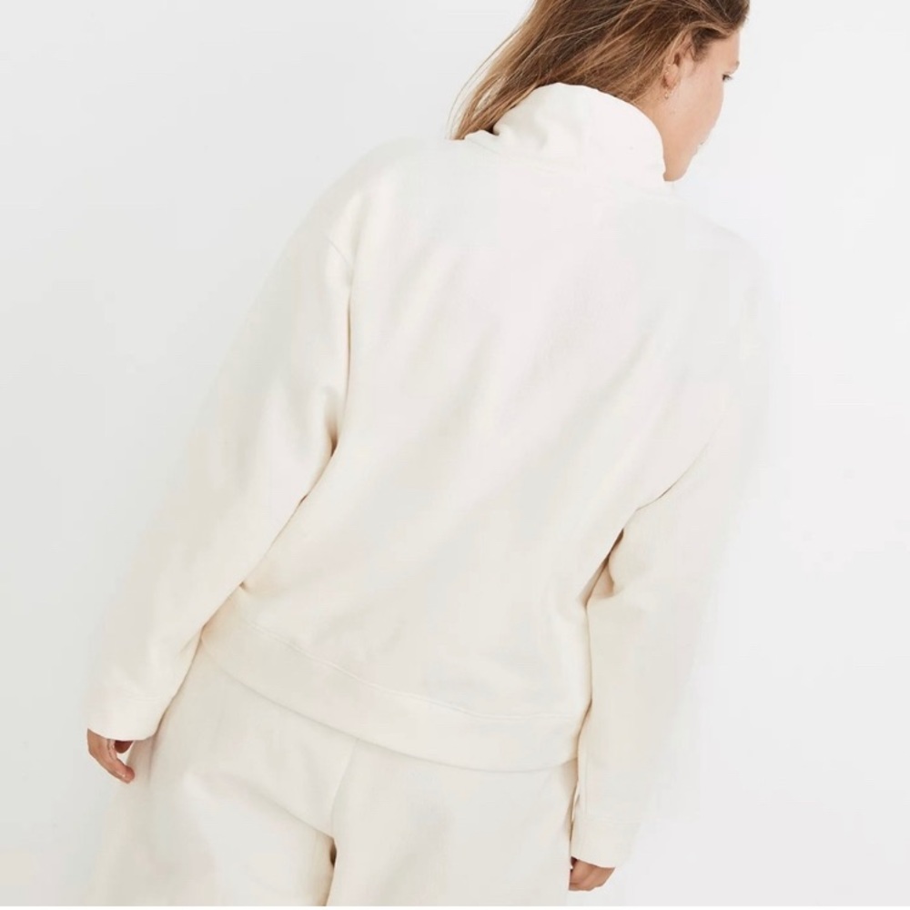 NWOT Madewell Super Comfy Organic MWL Line Cream Sweatshirt Size Small - Picture 2 of 9